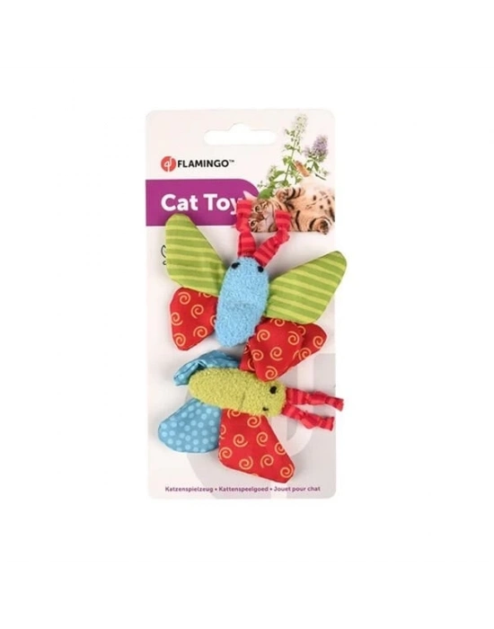 Flamingo Yowly Kelebek Şeklinde Kedi Oyuncağı 2 Adet 9 Cm
