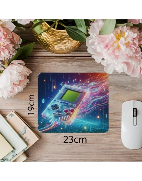 Floating Game Console Mouse Pad – Neon Stil - 19x23 cm 2 mm Dikdörtgen İthal Baskılı Mouse Pad