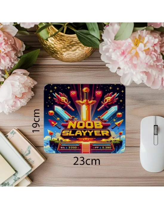 FPS Tarzı Gamer Mouse Pad – Noob Avcısı - 19x23 cm 2 mm Dikdörtgen İthal Baskılı Mouse Pad