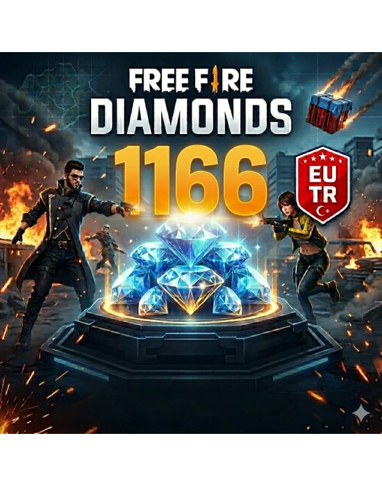 Free Fire 1166 Diamonds EU TR