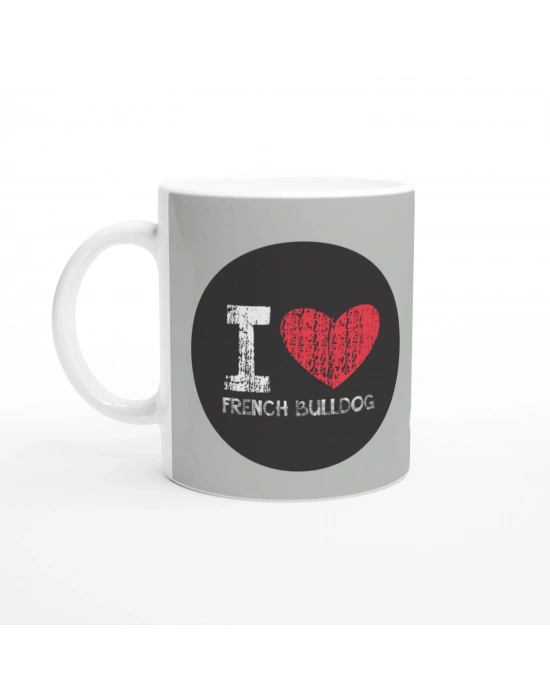 French Bulldog Aşkı Temalı Baskılı Kupa Bardak