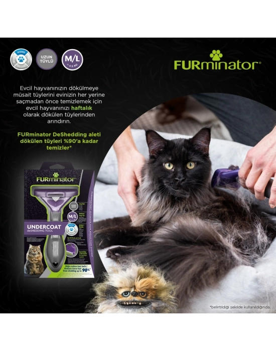 Furminator Uzun Tüylü Long Hair Kedi Tarağı 6,2cm [M/L]