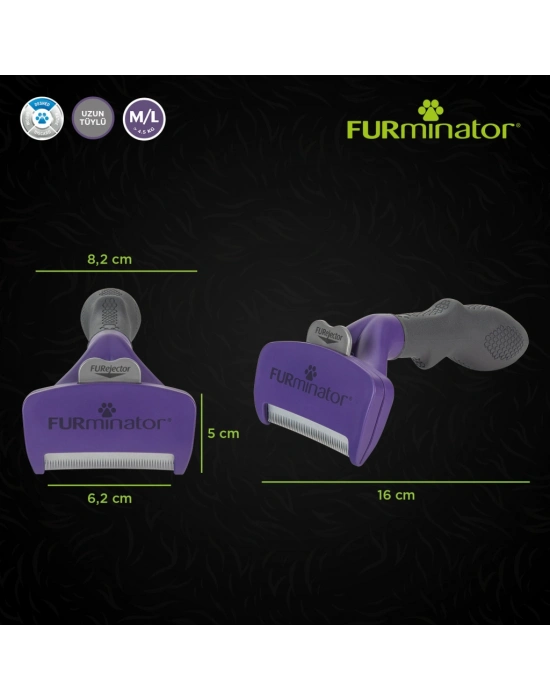 Furminator Uzun Tüylü Long Hair Kedi Tarağı 6,2cm [M/L]