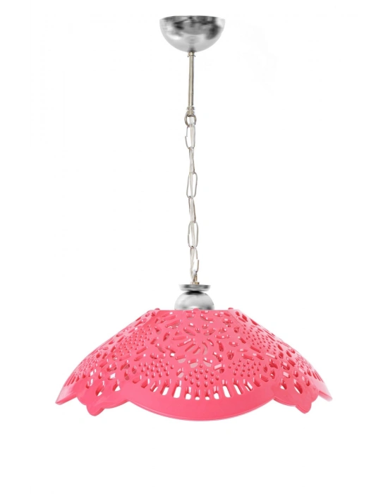 Fuşya Akrilik Avize Soft Pembe Modern Aydınlatma 35x35x12 cm