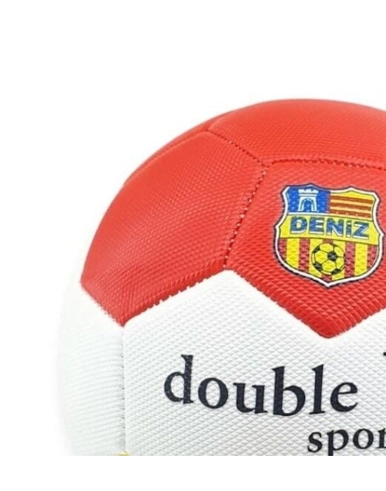 Futbol Topu Dikişli 420 gr No:5 - FB-660-SARI-KIRMIZI