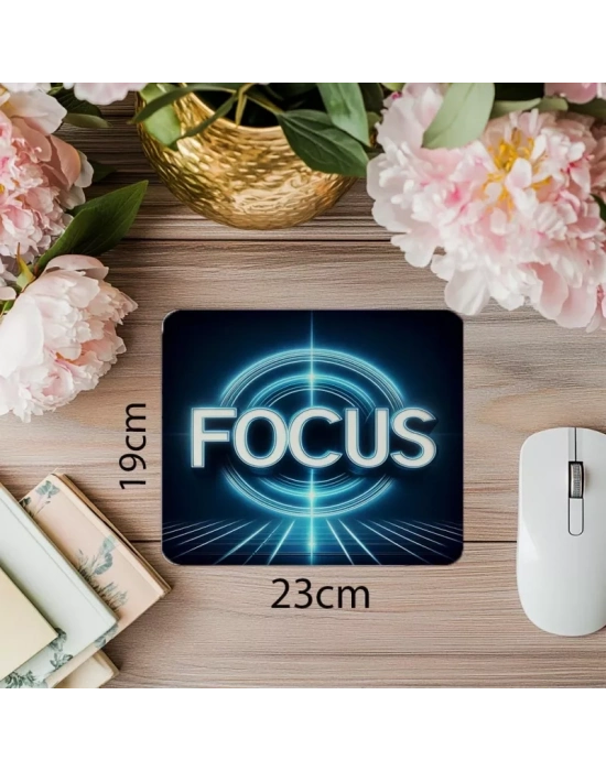 Fütüristik Görünümlü Focus Mouse Pad - 19x23 cm 2 mm Dikdörtgen İthal Baskılı Mouse Pad