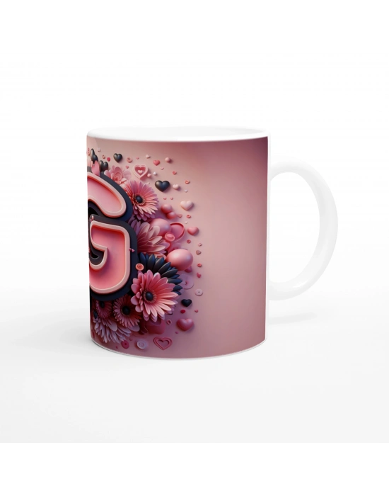 G Harfi Canlı Renkli Harfli Kupa Bardak