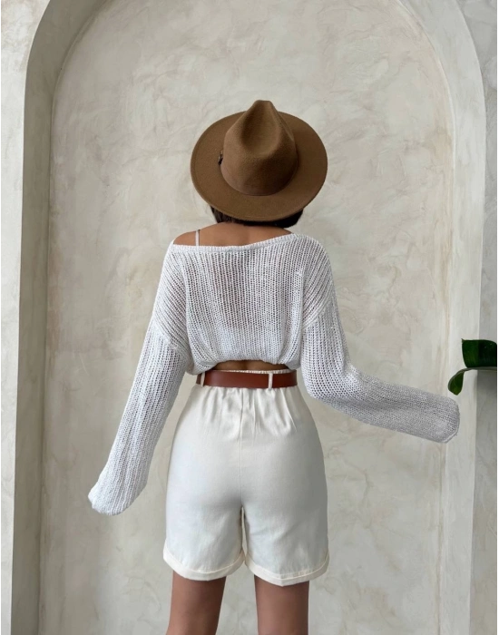 Gabardin kumaş şort