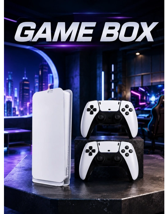 Game Box 3D Çift Oyun Kollu 4K HD Ekran 20000den Fazla Oyun Seçeneği 2.4G Kablosuz