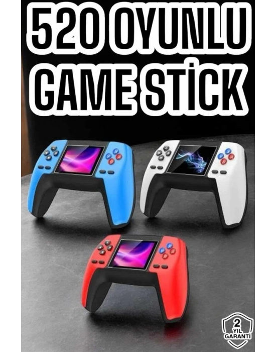 Game Stick Oyun Konsolu 520 Oyunlu Retro Oyunlu Led Ekran