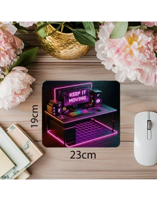 Gamer Tarzı Canlı Renkli Motivasyon Mousepad - 19x23 cm 2 mm Dikdörtgen İthal Baskılı Mouse Pad