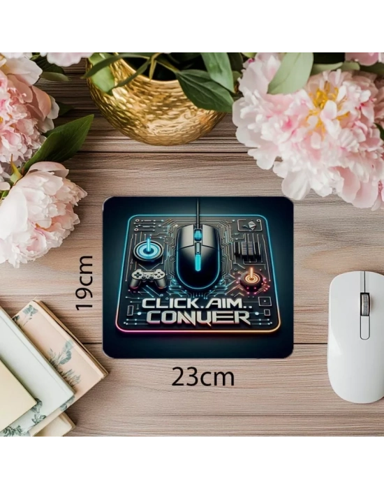 Gamer Tarzı Şık Sloganlı Mousepad - 19x23 cm 2 mm Dikdörtgen İthal Baskılı Mouse Pad