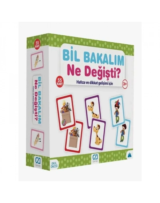 Games Bil Bakalım Ne Değişti? Hafıza ve Dikkat Gelişim Kartı 55 Kart 5109