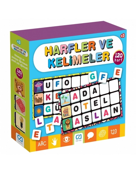 Games Harfler ve Kelimeler Eğitici Kartlar 120 Harf 5129