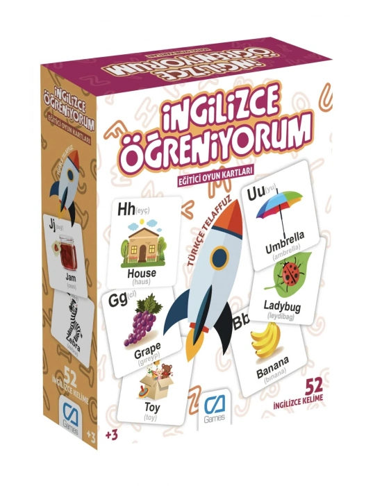 Games İngilizce Öğreniyorum Eğitici Oyun Kartları 52 Kart