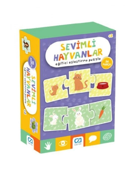 Games Sevimli Hayvanlar Eğitici Eşleştirme Puzzle 36 Parça