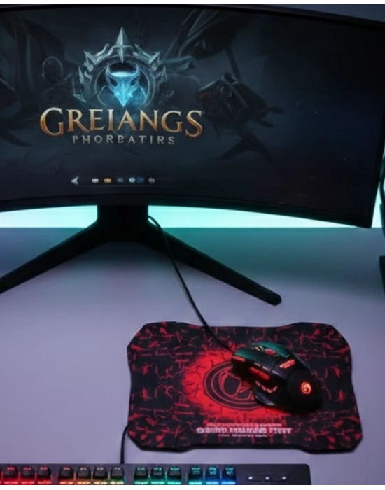 ® Gaming Mouse Mousepad Seti 3 DPI Ayarı ve LED Işıklı Ergonomik Yapı