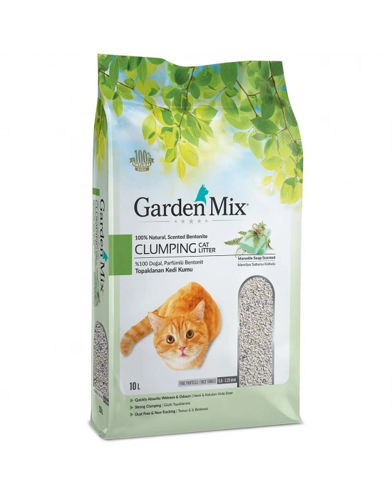 Garden Mix Marsilya Sabunlu İri Taneli Bentonit Kedi Kumu 10 lt