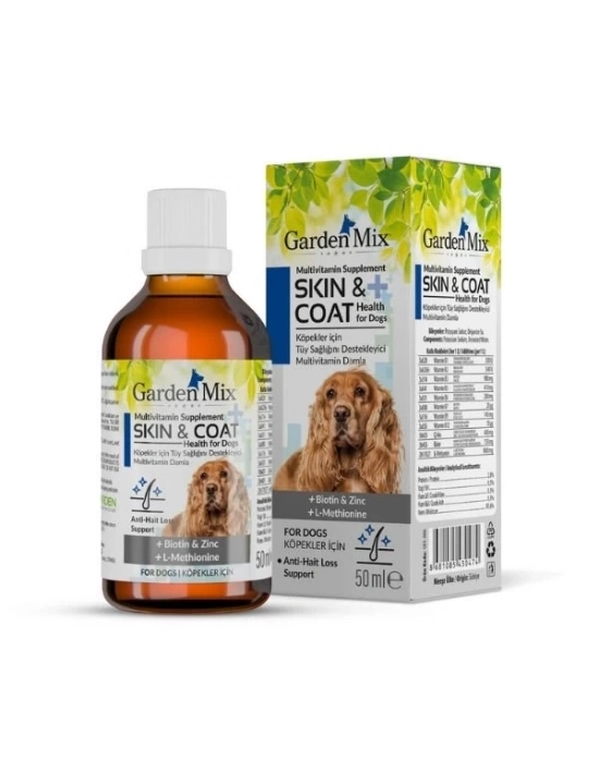 Garden Mix Multivitamin Köpekler için Tüy Sağlığını Destekleyici Damla 50 Ml