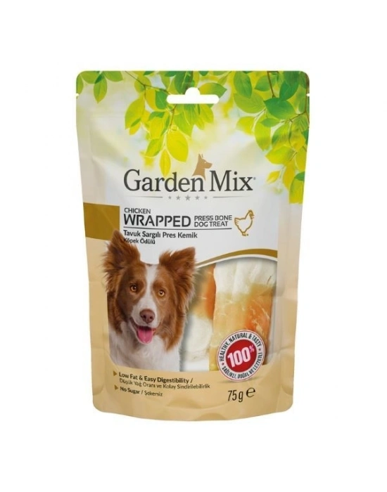 Garden Mix Sargılı Pres Kemik Düşük Yağlı Şekersiz Köpek Ödül Maması 1 Adet 75 Gr