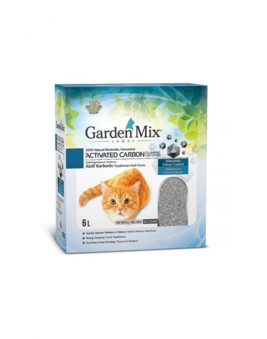 Gardenmix Bentonit Aktif Karbonlu Kedi Kumu 6 Lt