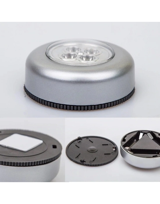 Gardrop - Çekmece - Dolap Köşe Aydınlatıcı Kablosuz  Pilli Led Spot Mutfak Lamba Stick