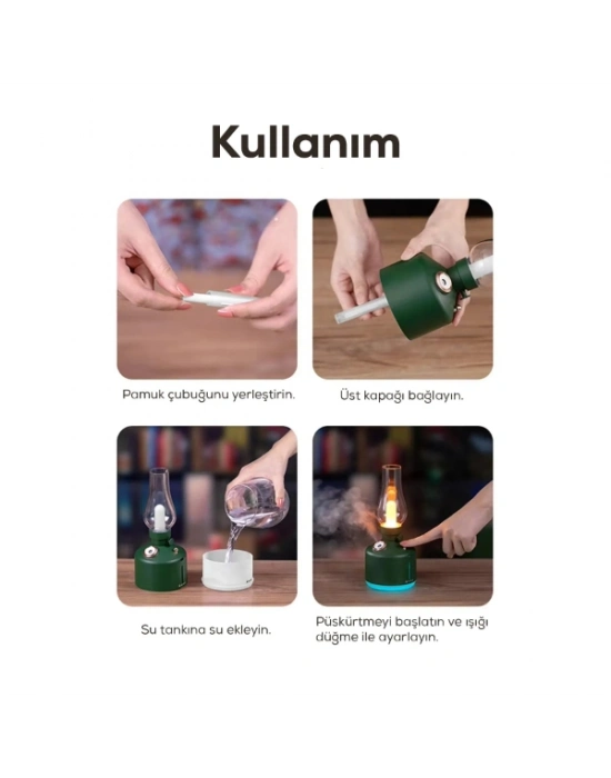 Gaz Lambası Tasarımlı Hava Nemlendirici