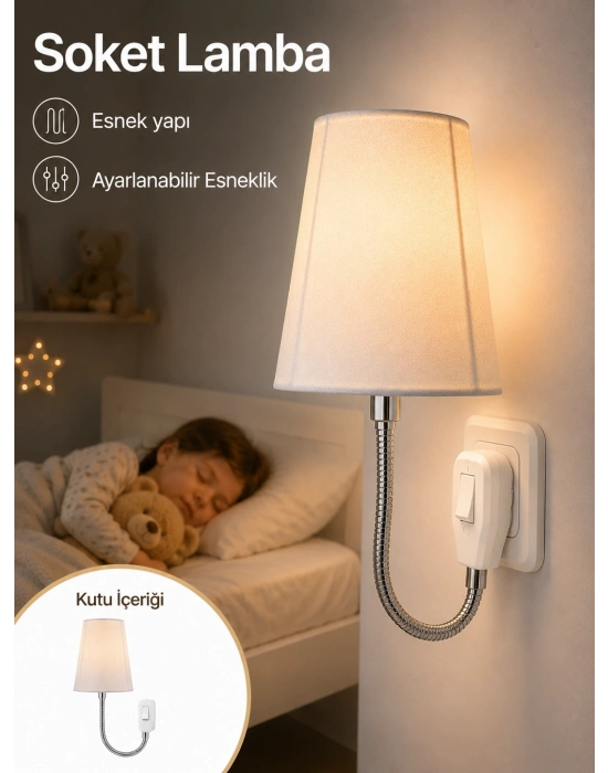 Gece Aydınlatması Soket Lamba Prize Takılma Özellikli