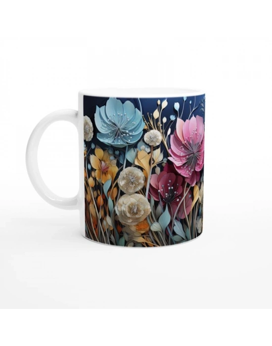 Gece Bahçesi Çiçekleri Kupa Bardak