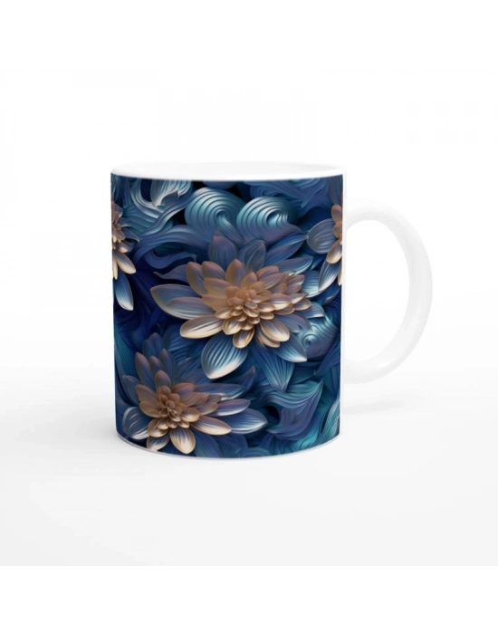 Gecenin Zarafeti Çiçek Desenli Kupa Bardak