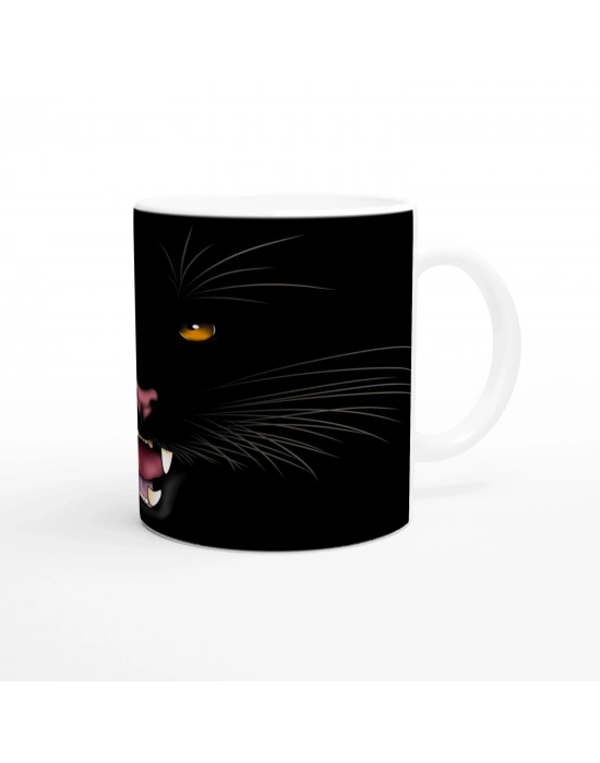 Geceye Saklanmış Panter Temalı Baskılı Kupa Bardak