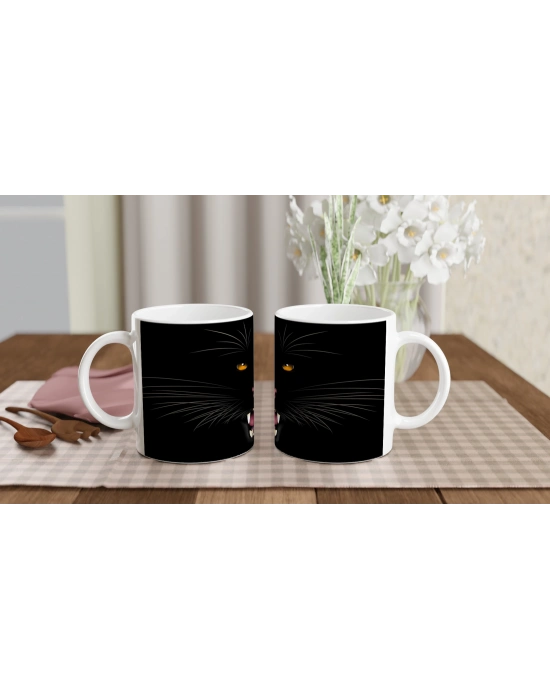 Geceye Saklanmış Panter Temalı Baskılı Kupa Bardak