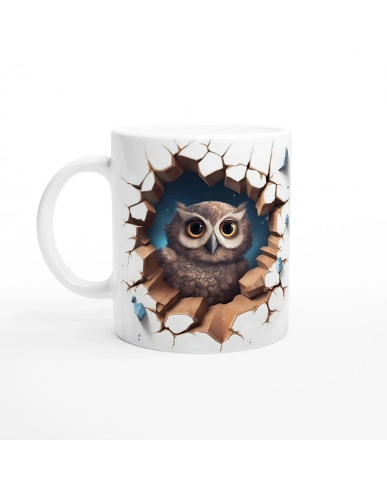 Geceyi İzleyen Baykuş Baskılı Kupa Bardak