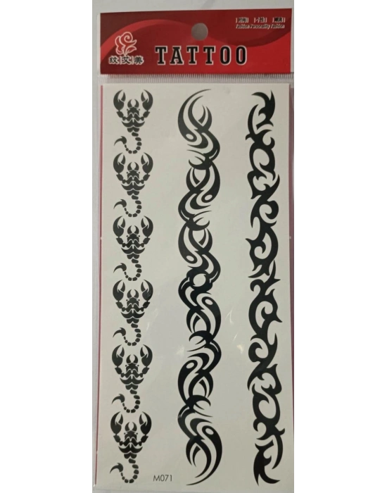 Geçici Dövme Şablonu 3lü - M071