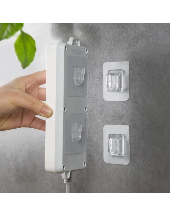 Geçmeli Eşya Sabitleme Klipsleri Şeffaf 4 Lü Set