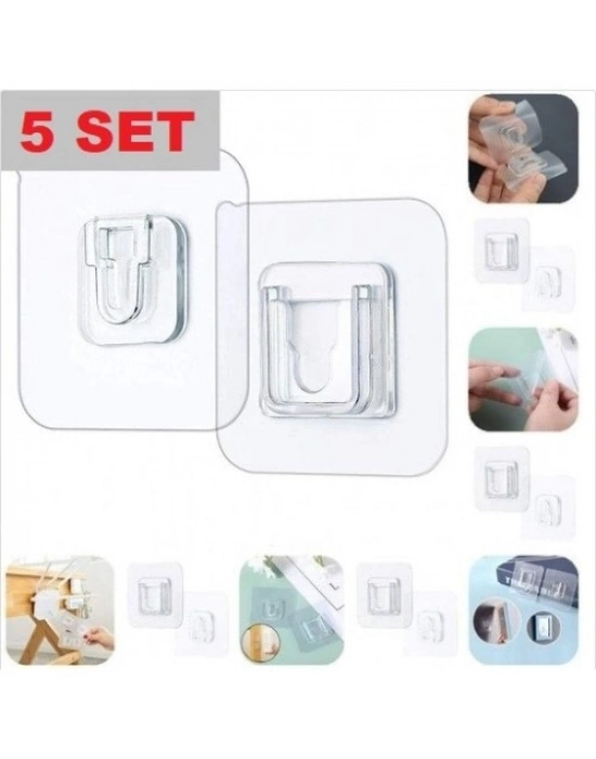 Geçmeli Klips Eşya Sabitleme Askısı 5’li Set