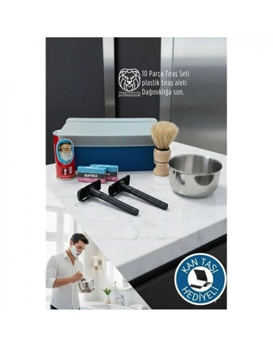 ® Geleneksel Tıraş Seti - 10 Parça Tıraş Kutulu Set