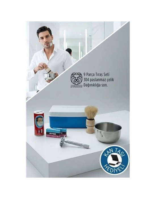 ® Geleneksel Tıraş Seti - 9 Parça Tıraş Kutulu Set