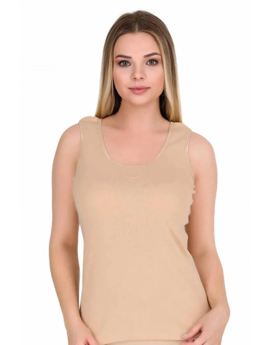 Geniş Askılı Elestan Likralı Kadın Atlet Ten 2127B