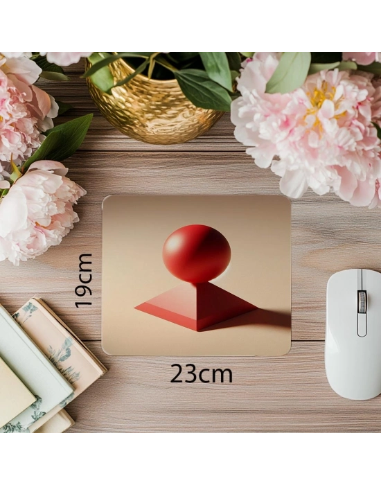 Geometrik Denge Temalı Modern Mousepad - 19x23 cm 2 mm Dikdörtgen İthal Baskılı Mouse Pad