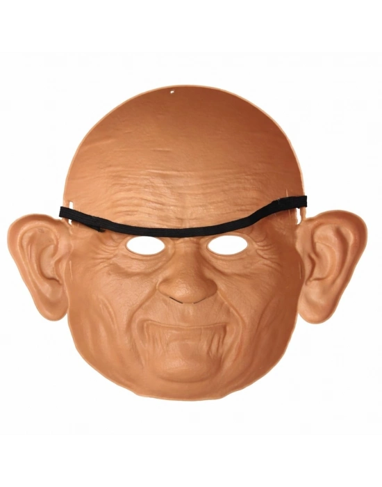 Gerçekçi Yaşlı Adam Maskesi – Lateks Görünümlü Plastik Korku Maskesi