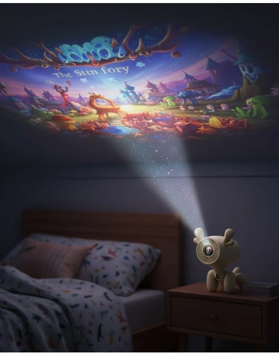 ® Geyik Tasarımlı Akıllı Projeksiyon 4K Destekli 500 ANSI Lümen