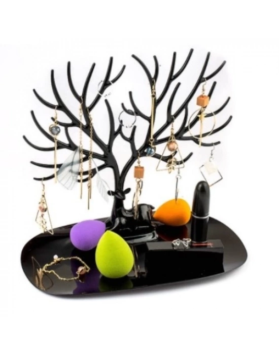 Geyik Tasarımlı Takı Standı Siyah