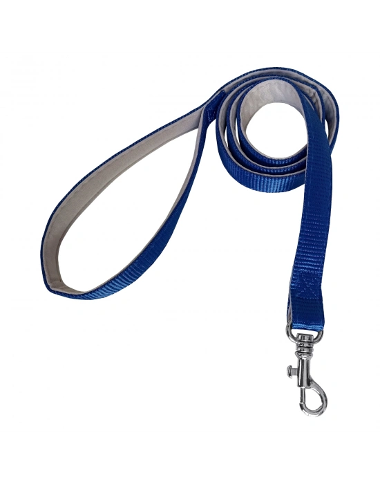 Gezdirme Kayışlı Dokuma Köpek Göğüs Tasma Seti 32*47-110 cm Mavi