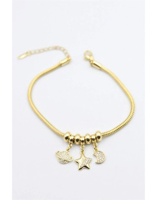 Gezegen Charm Bileklik - Altın