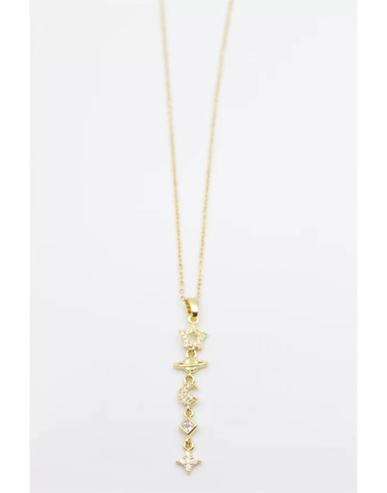 Gezegen Yıldız Kolye - Altın