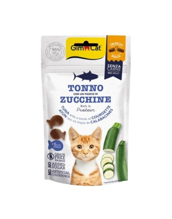 Gimcat Crunchy Snacks Ton Balıklı ve Kabaklı Tahılsız Kedi Ödül Maması 1 Adet 50 Gr