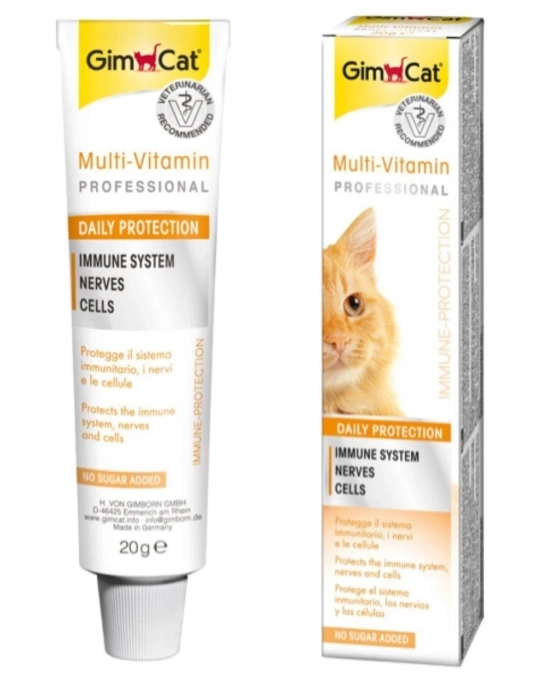Gimcat Multi Vitamin Paste 12 Vitaminli Kedi Malt Macunu 20 Gr