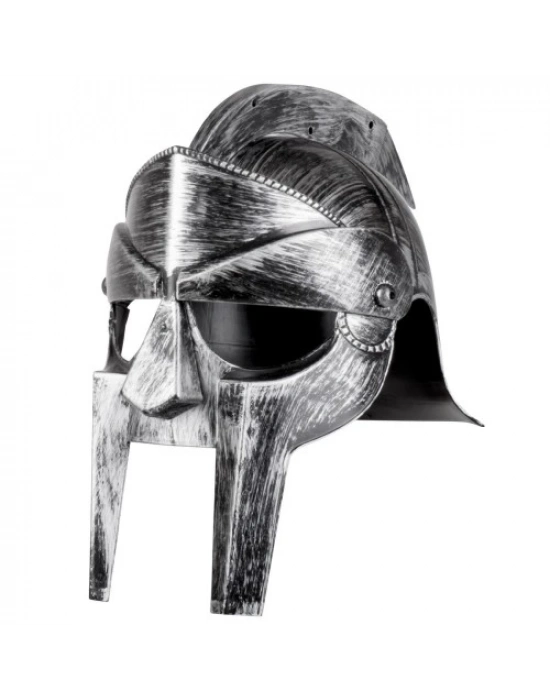 Gladyatör Miğferi İnce Başlık Gümüş Renk