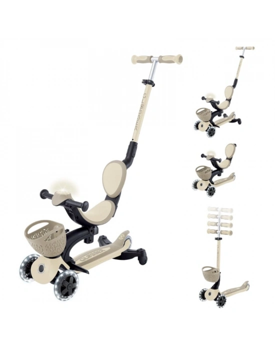 ® Globber Go Up Baby 360 Işıklı Scooter Koyu Bej